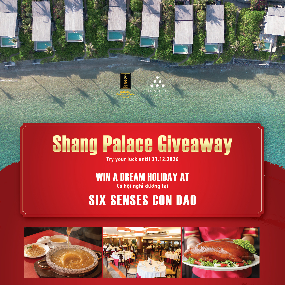 Shang Palace Giveaway – Win a Dream Holiday at  Six Senses Con Dao